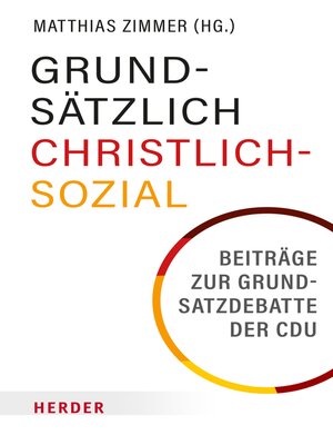 cover image of Grundsätzlich Christlich-Sozial